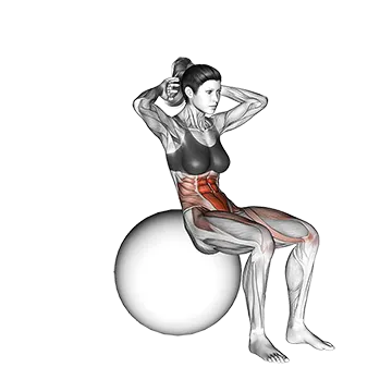 Ball Sit-up (on stability ball)