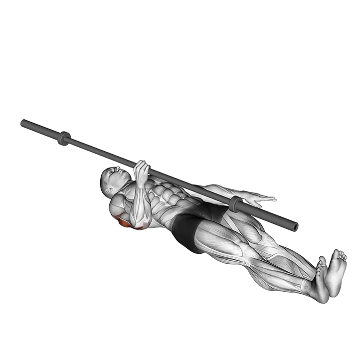 Barbell One Arm Floor Press exercise animation (Male)