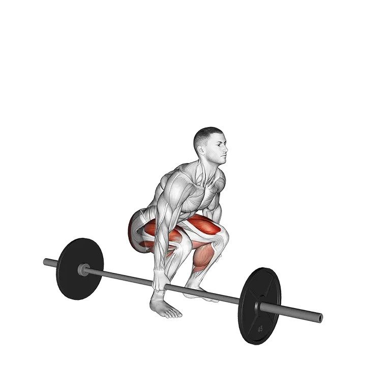 Barbell One Arm Side Deadlift exercise animation (Male)