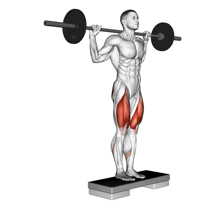 Barbell Rear Lunge (version 2) exercise animation (Male)