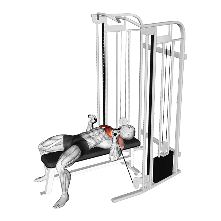Cable Bench Press exercise animation (Male)