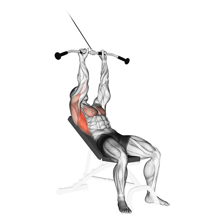 Cable Incline Pushdown exercise animation (Male)