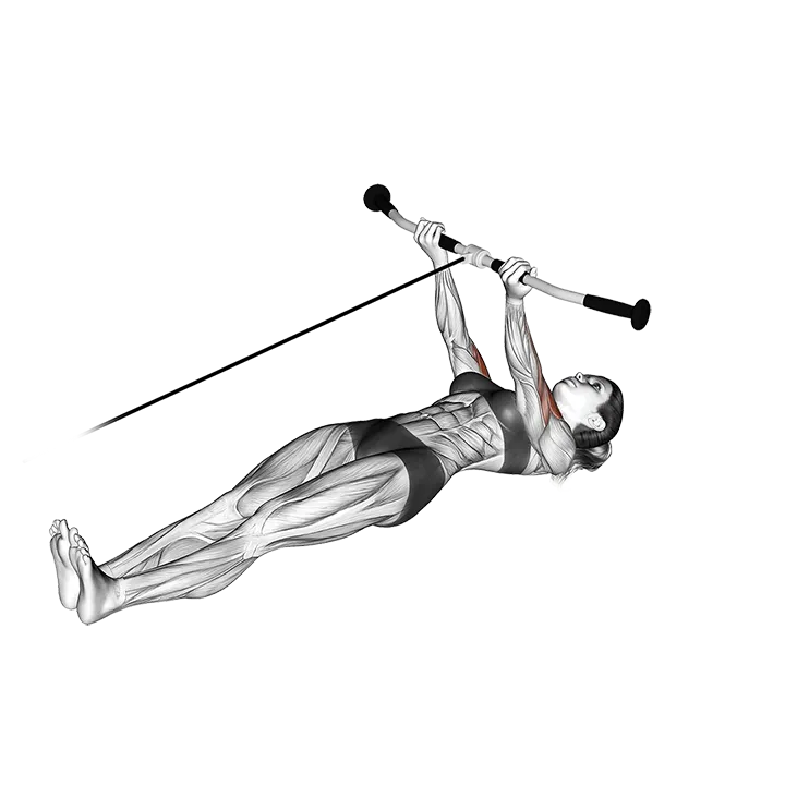 Cable Lying Curl exercise animation (Female)
