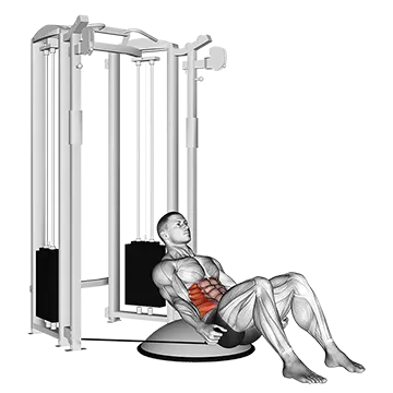 Cable Side Bend Crunch (bosu ball)