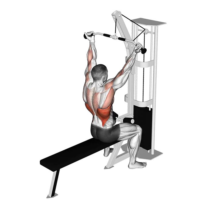 Cable Underhand Pulldown exercise animation (Male)