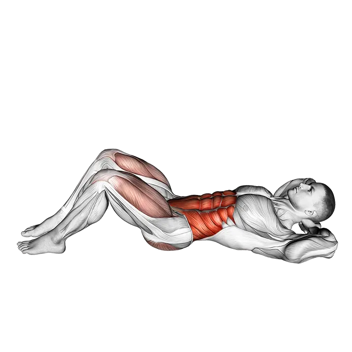 Cross Body Crunch exercise animation (Männlich)