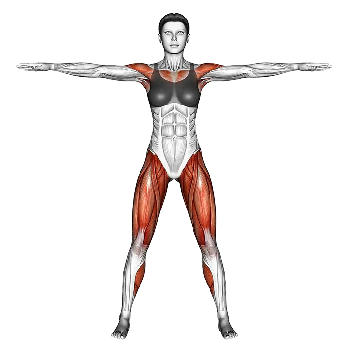 Cross Jacks exercise animation (Female)