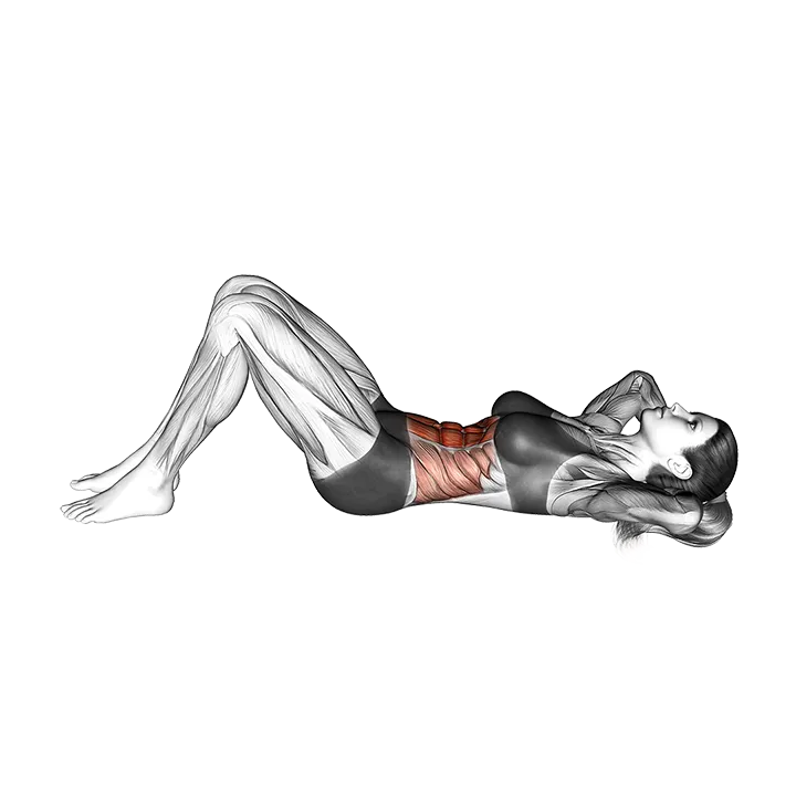 Crunch Floor exercise animation (Female)