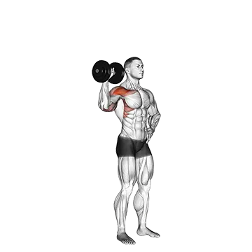 Dumbbell One Arm Shoulder Press (version 2)
