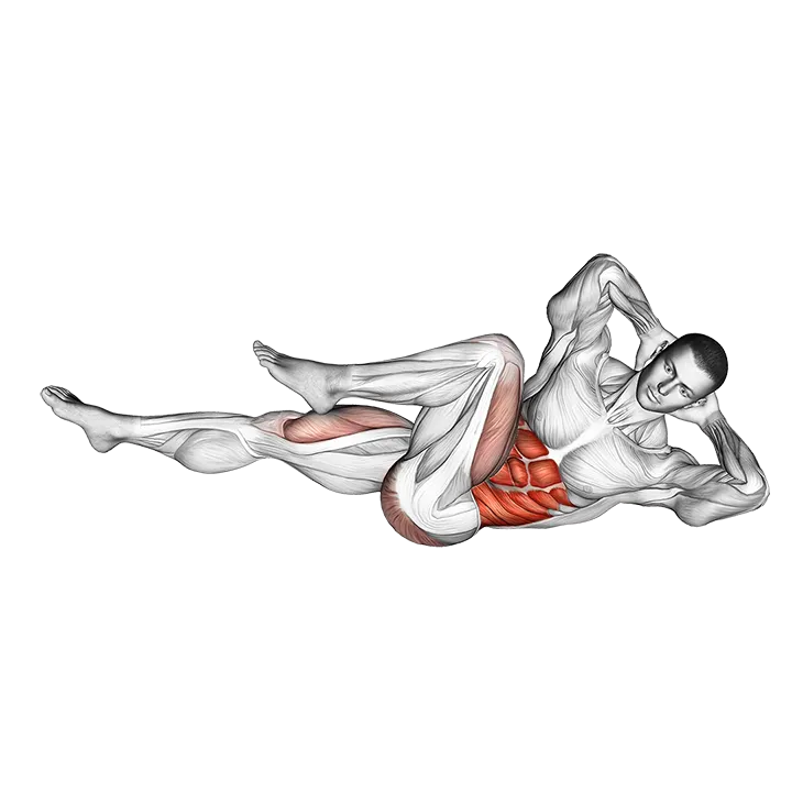 Elbow-To-Knee exercise animation (Male)