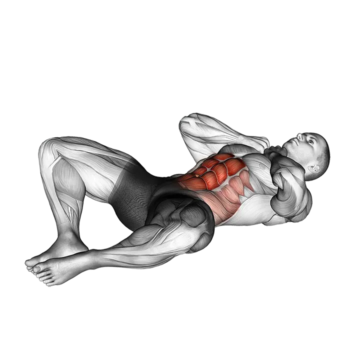Groin Crunch exercise animation (Male)