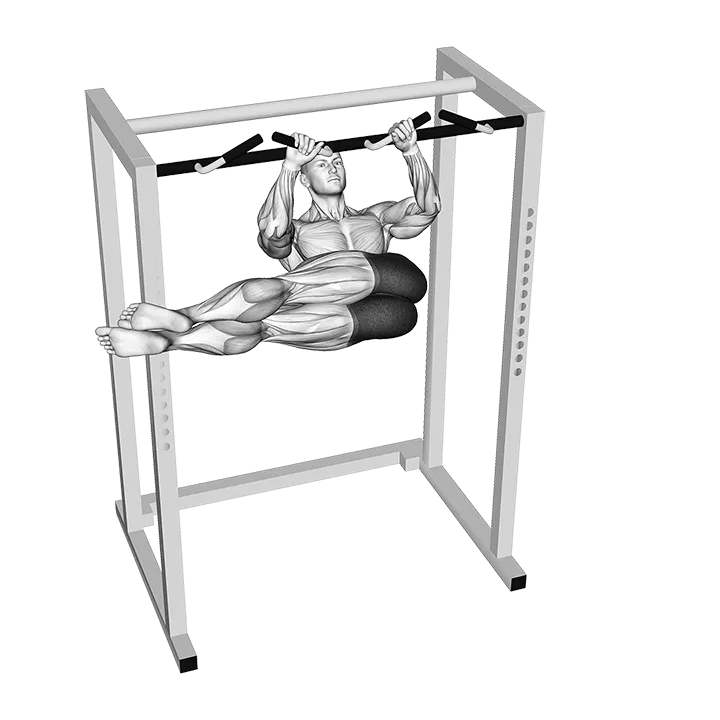 Hanging Straight Twisting Leg Hip Raise exercise animation (Male)