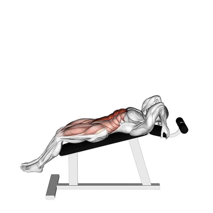 Incline Leg Hip Raise (leg straight) exercise animation (Male)