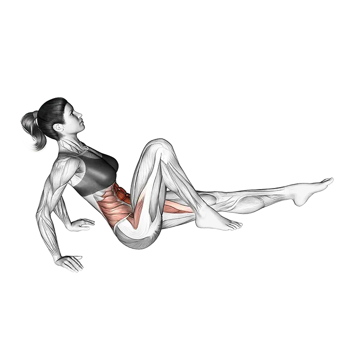 Jack knife Floor exercise animation (Female)
