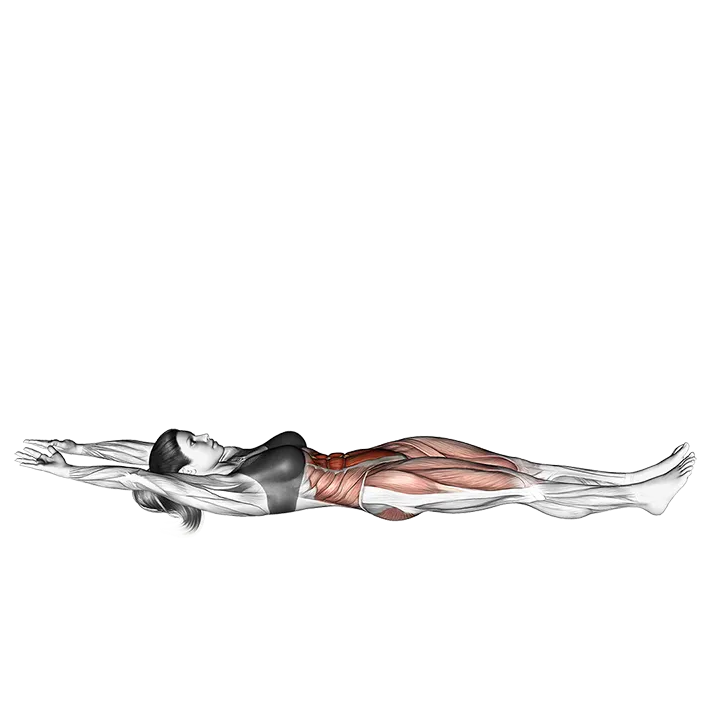 Jack Split Crunches exercise animation (Female)
