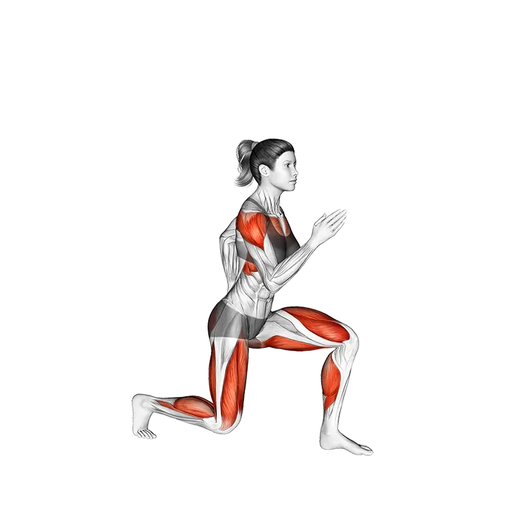 Jump Lunge To Feet Jack exercise animation (Female)