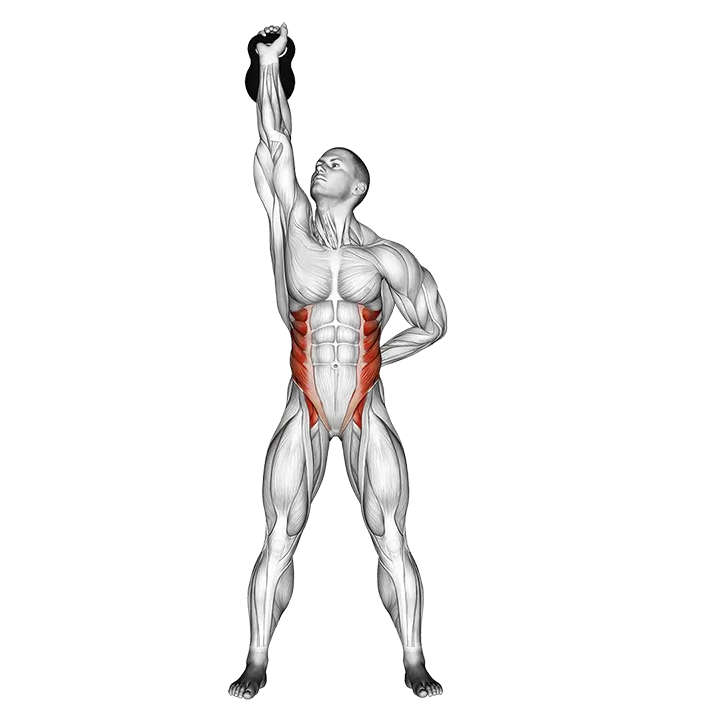 Kettlebell Advanced Windmill exercise animation (Male)