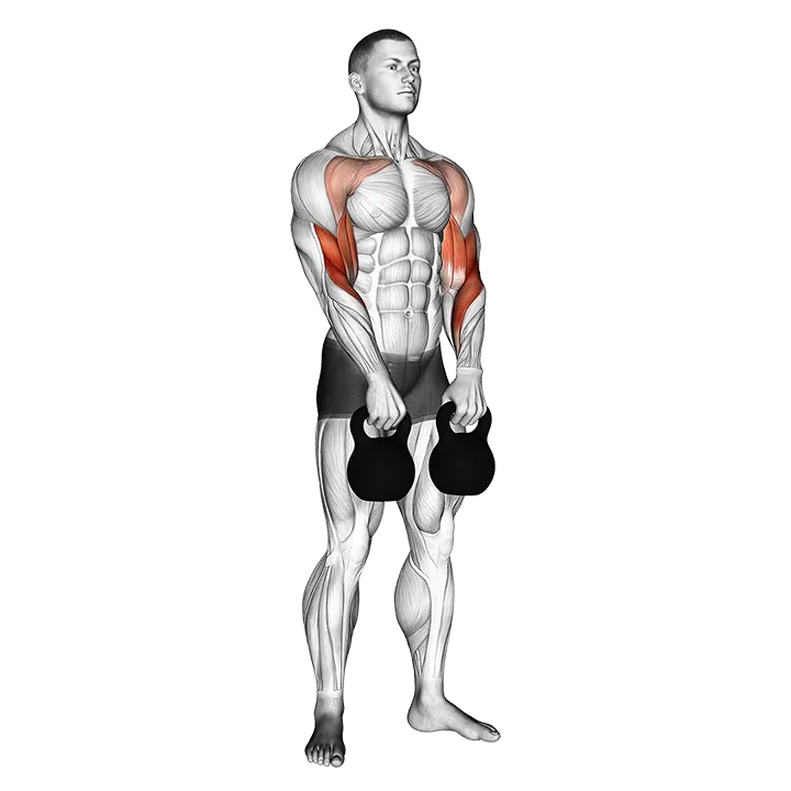 Kettlebell Alternating Hang Clean exercise animation (Male)