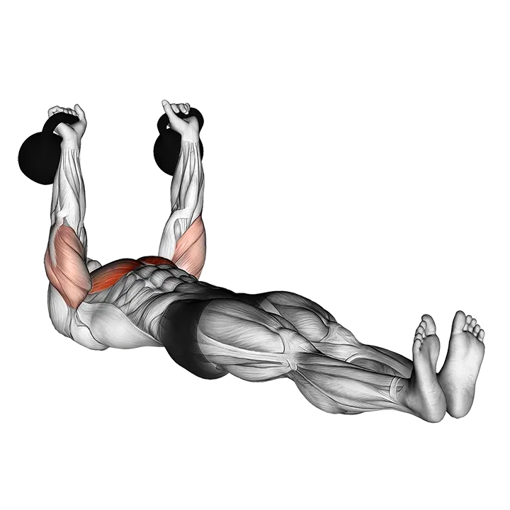 Kettlebell Alternating Press on Floor exercise animation (Male)