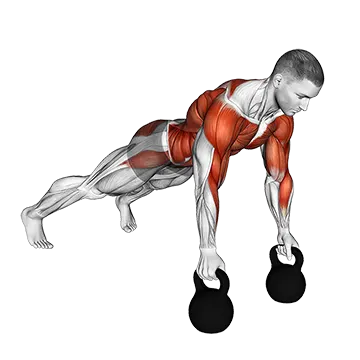 Kettlebell Alternating Renegade Row