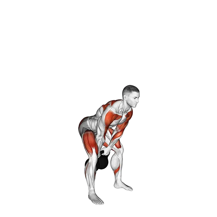 Kettlebell Double Snatch exercise animation (Male)