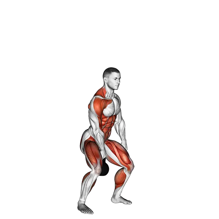 Kettlebell One Arm Clean and Jerk exercise animation (Male)