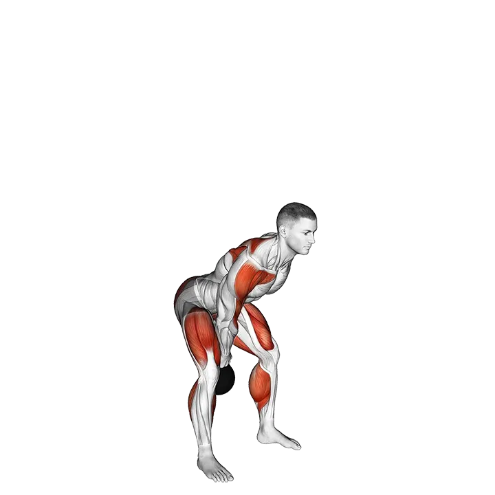 Kettlebell One Arm Snatch exercise animation (Male)