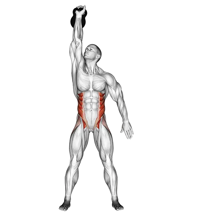 Kettlebell Windmill exercise animation (Male)