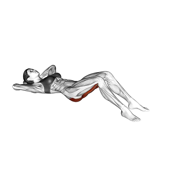 Knee to chest Stretch exercise animation (Female)