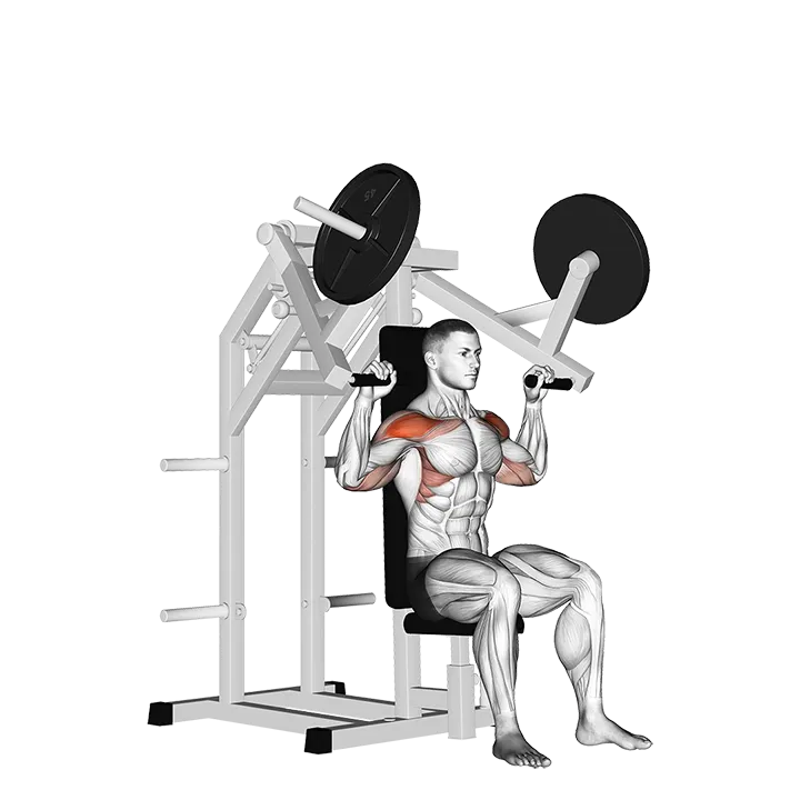 Lever Military Press (plate loaded) exercise animation (Male)