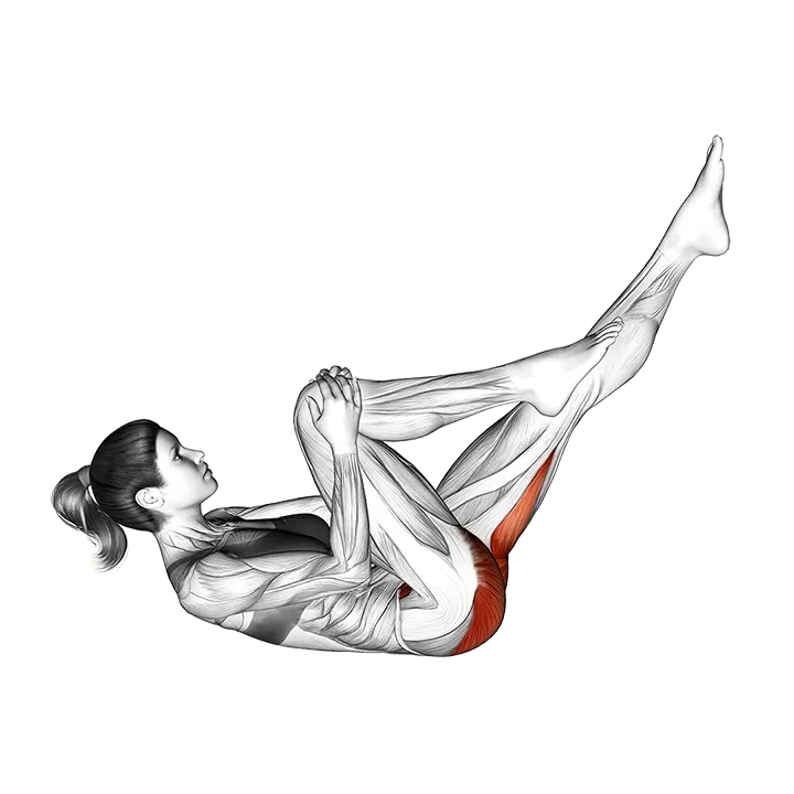 Lying Hip Flexor Stretch exercise animation (Female)