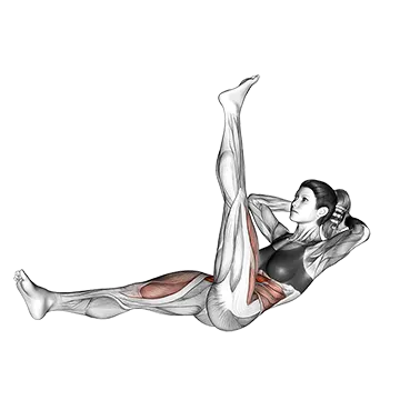 Lying Scissor Crunch