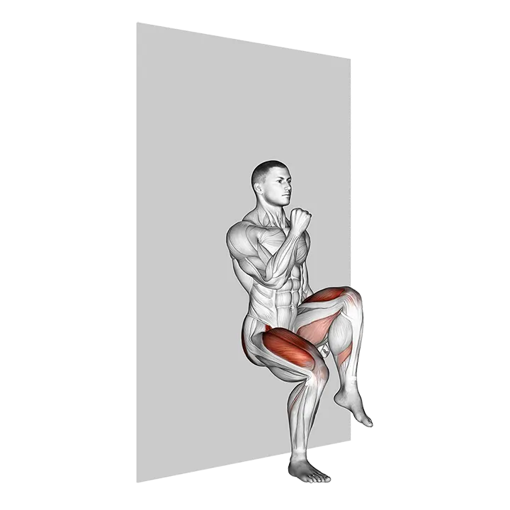 March Sit (wall) exercise animation (Male)