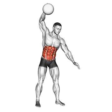 One Arm Slam (with medicine ball)