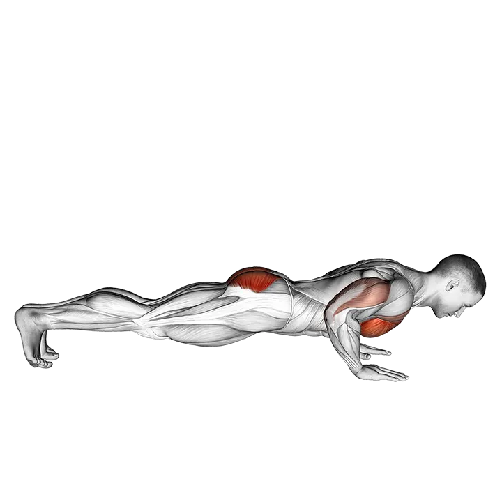 Outside Leg Kick Push-Up exercise animation (Männlich)
