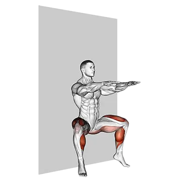 Plyo Sit Squat (wall)