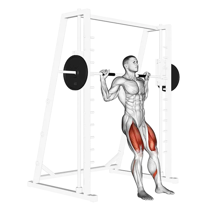 Smith Chair Squat exercise animation (Male)