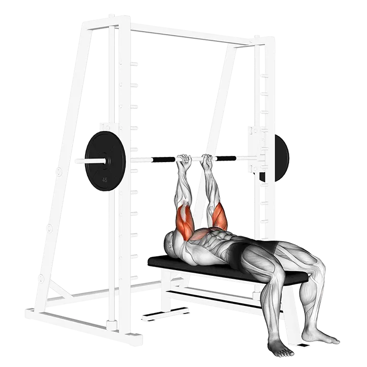 Smith Close-Grip Bench Press exercise animation (Male)