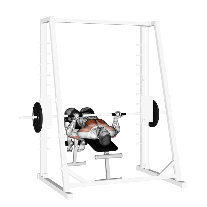 Smith Decline Reverse-grip Press exercise animation (Männlich)