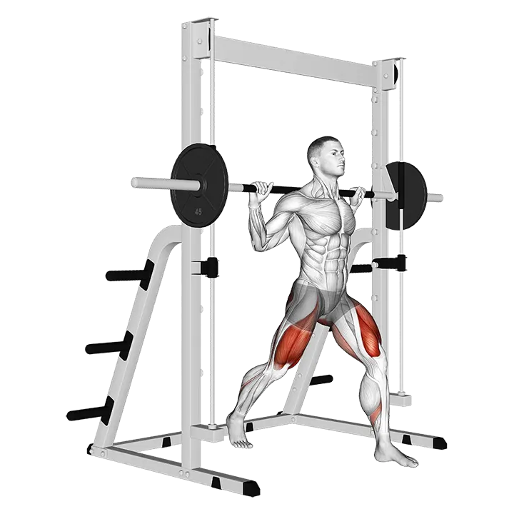 Smith Sprint Lunge exercise animation (Männlich)