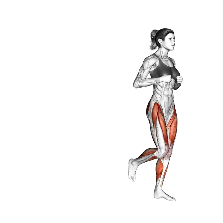Square Hop exercise animation (Female)