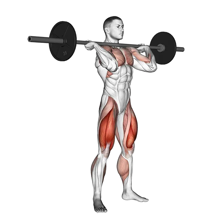 Squat Jerk exercise animation (Male)