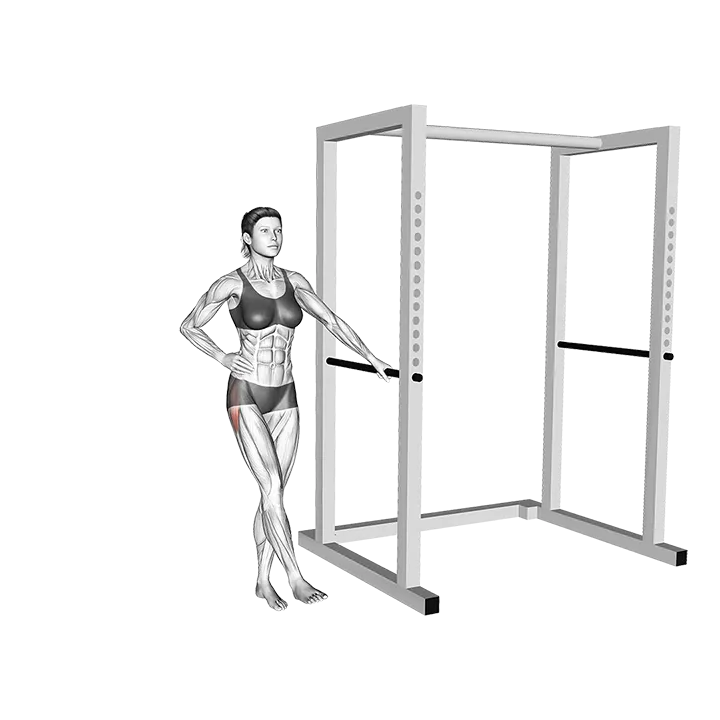 Standing Hip Abduction exercise animation (Female)