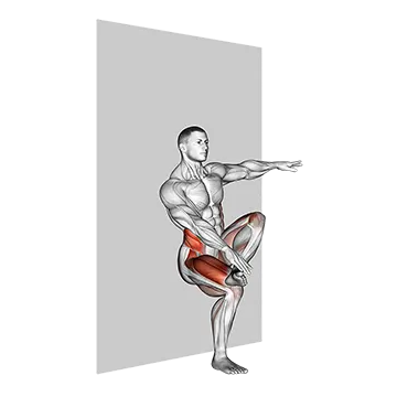 Toe Touch Sit (wall)