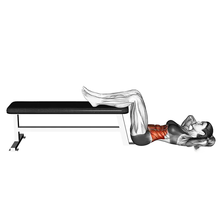 Twist Sit-up exercise animation (Female)