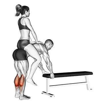Weighted Donkey Calf Raise