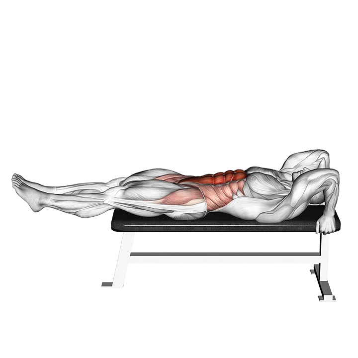 Lying Leg-Hip Raise exercise animation (Männlich)