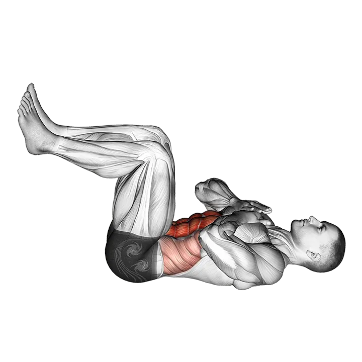 Tuck Crunch exercise animation (Male)