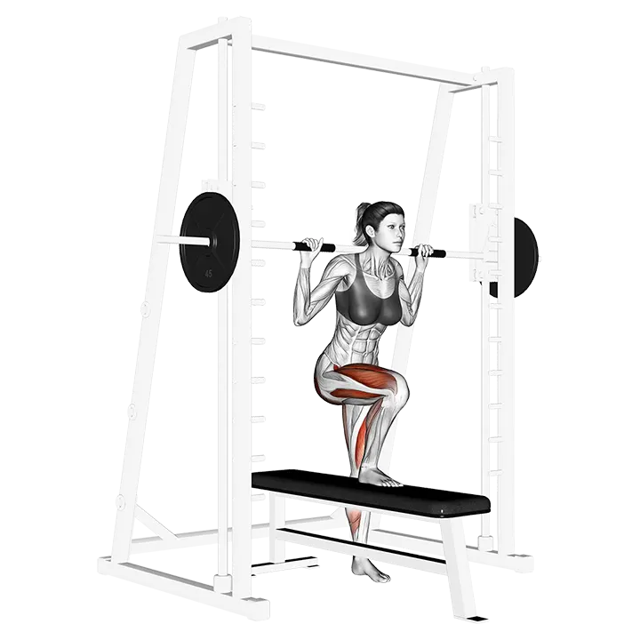 Smith Lateral Step-Up exercise animation (Female)