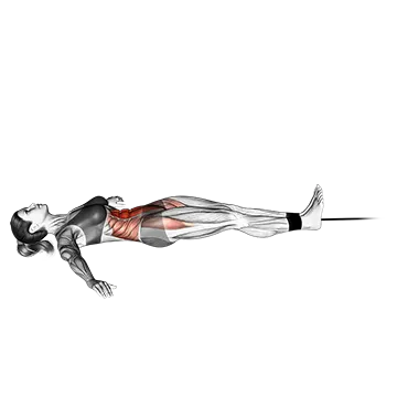 Band lying leg and hip raise